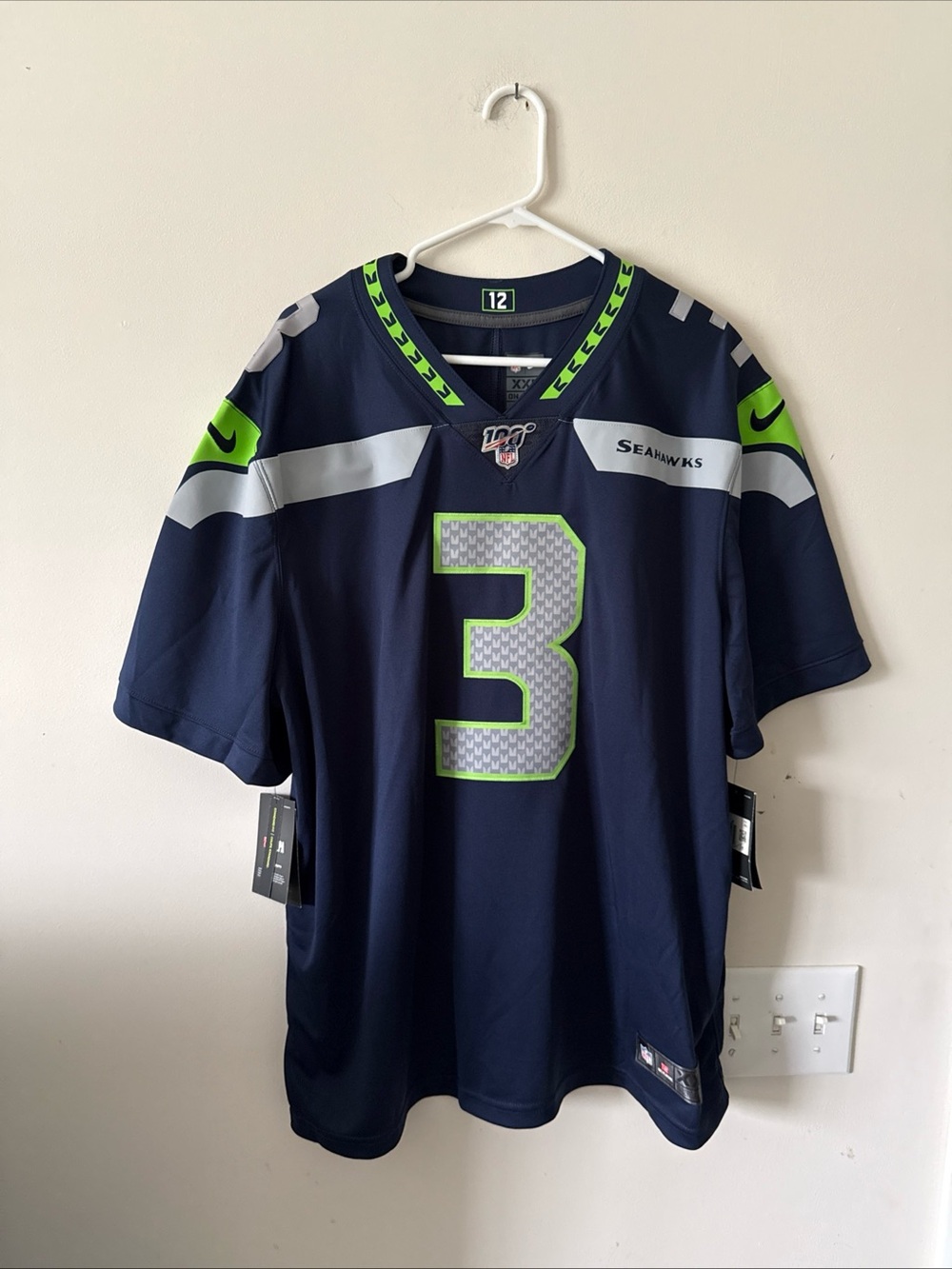 Men's Nike Russell Wilson #3 Seattle Seahawks NFL 100 Vapor Lmtd Sz 2XL NWT RARE